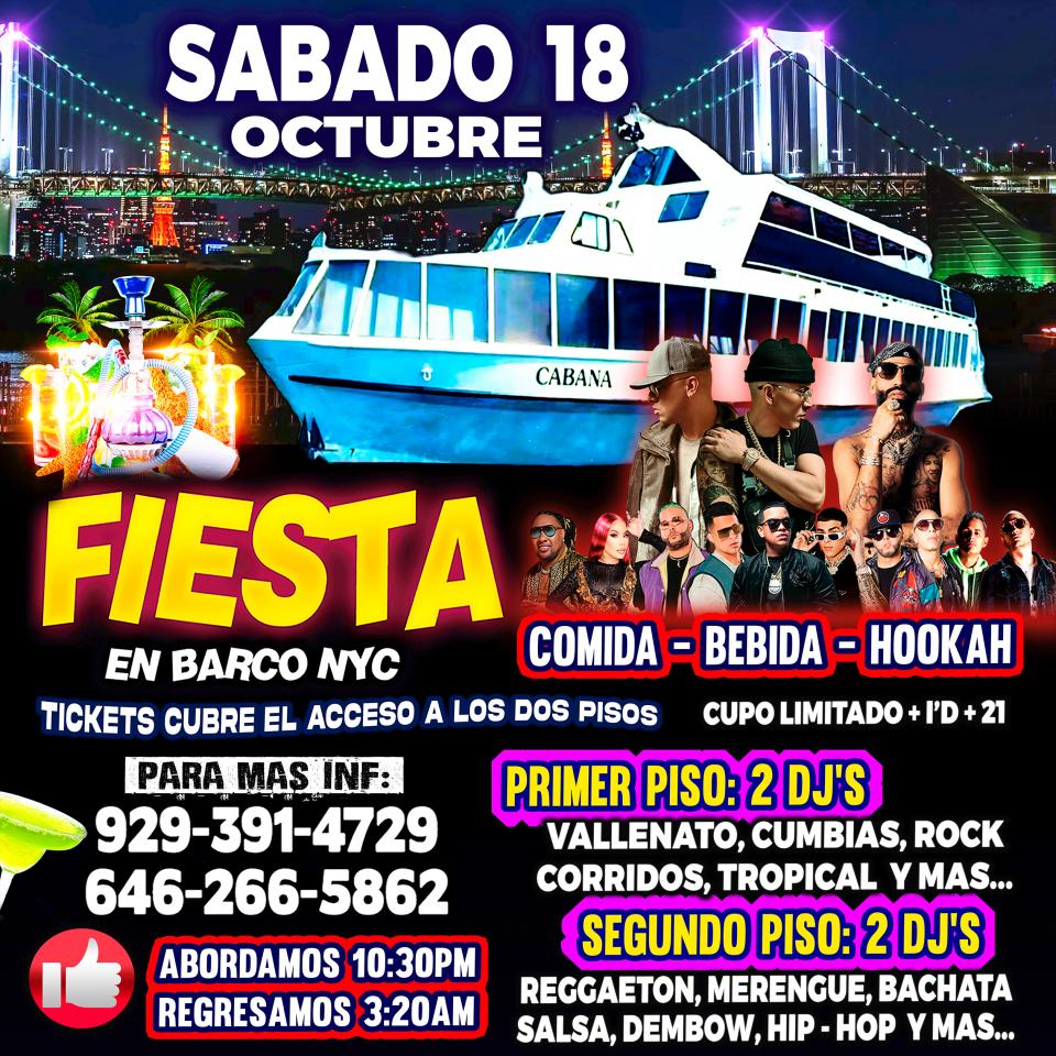 Buy tickets for Fiesta En Barco - Manhattan New York - Cupo Limitado Fiesta En Barco - Manhattan New York - Cupo Limitado