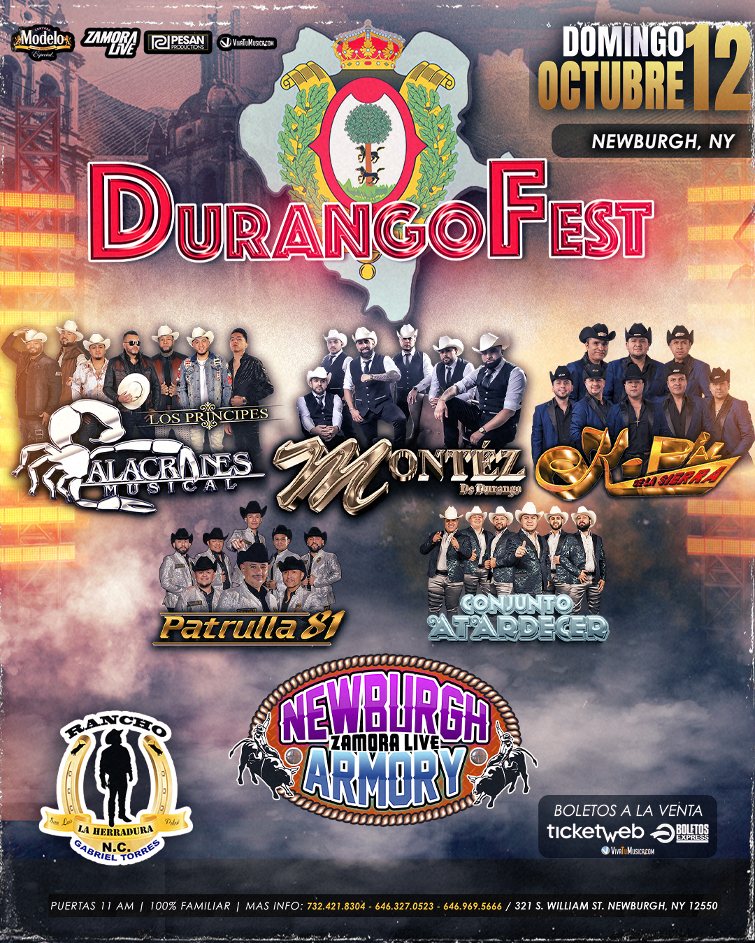 Buy tickets for DURANGO FEST EN NEWBURGH ARMORY (NEWBURGH, NY) DURANGO FEST EN NEWBURGH ARMORY (NEWBURGH, NY)