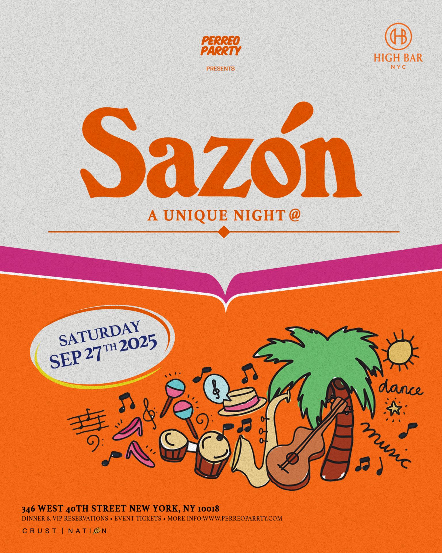 Perreo on the Roof - Sazón Reggaeton Night Party at Highbar Rooftop NYC