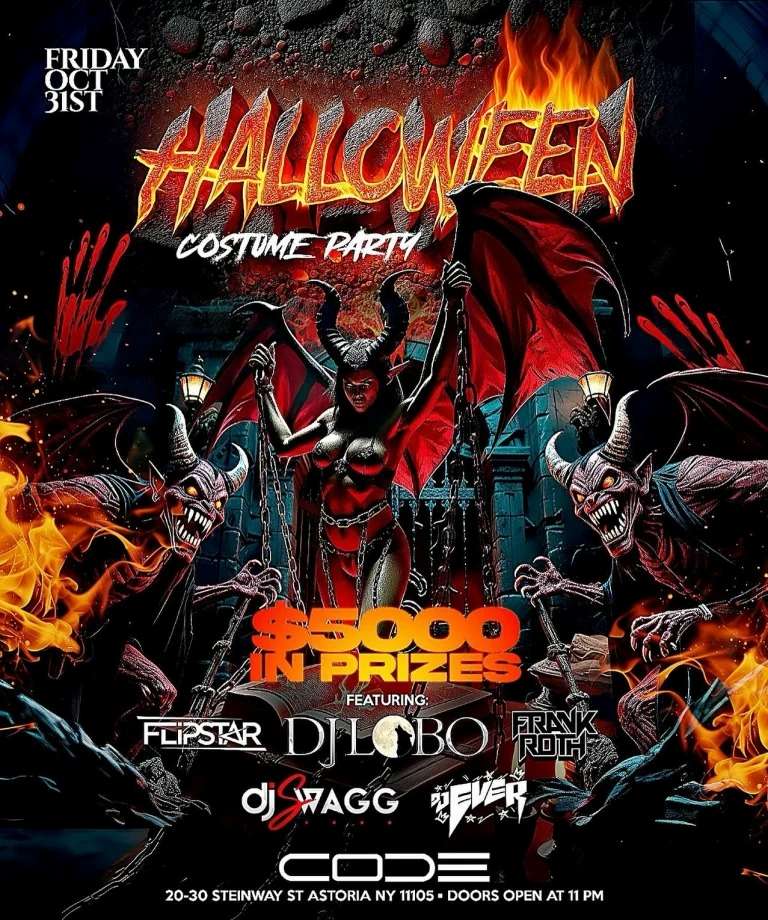 Halloween at CODE Astoria | $5,000 Costume Contest & Bottle Service