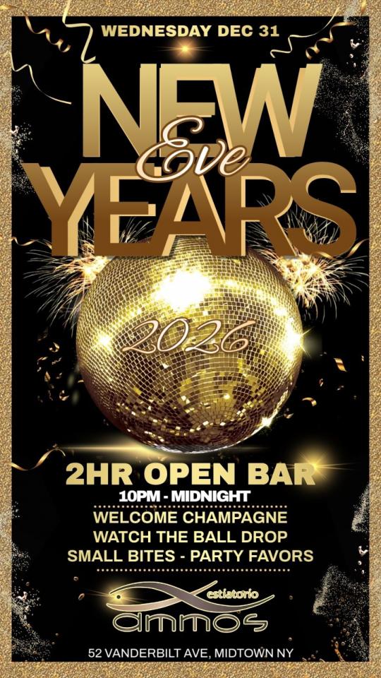 Buy tickets for Open Bar New Years Eve at Ammos Open Bar New Years Eve at Ammos
