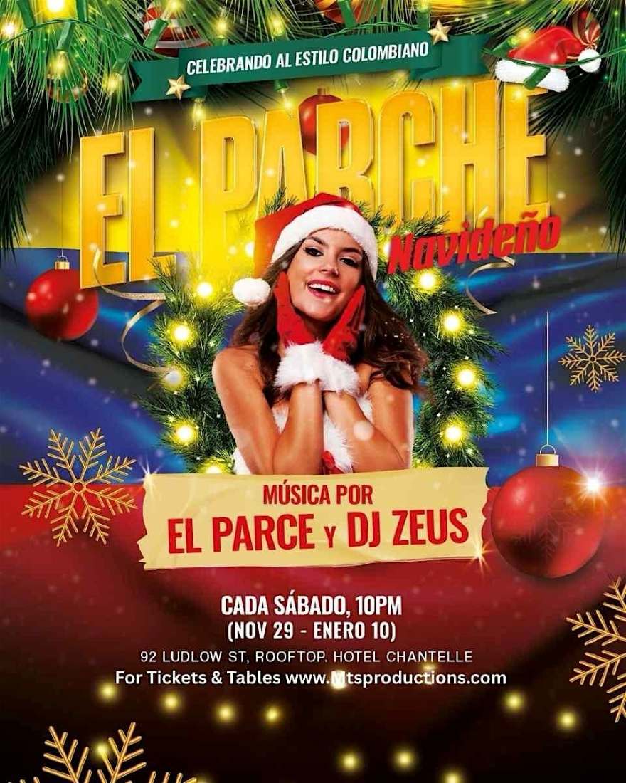 Buy tickets for El Parche Navideño NYC en Hotel Chantelle – Saturday, Dec 13th El Parche Navideño NYC en Hotel Chantelle – Saturday, Dec 13th