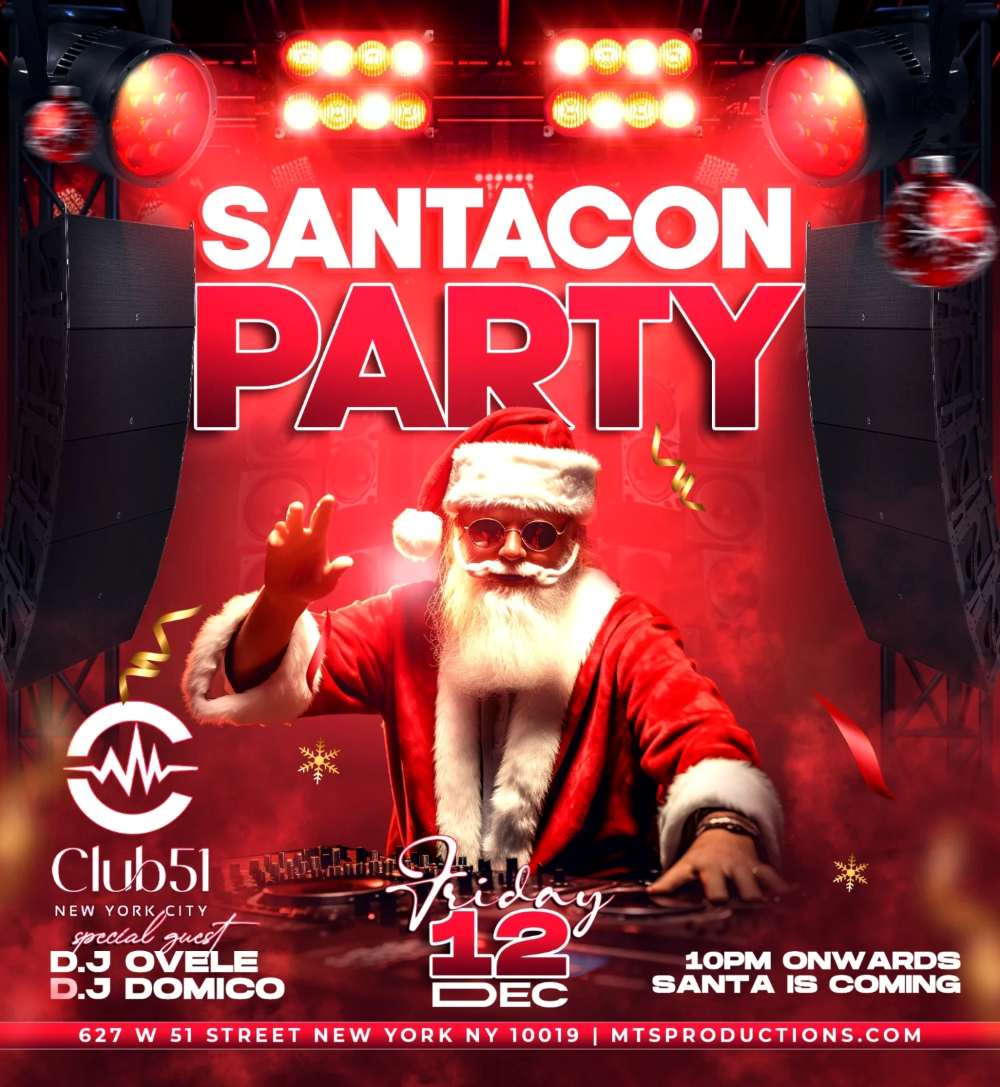 Buy tickets for SantaCon After Dark: Club 51 NYC Santa Party | December 12th SantaCon After Dark: Club 51 NYC Santa Party | December 12th