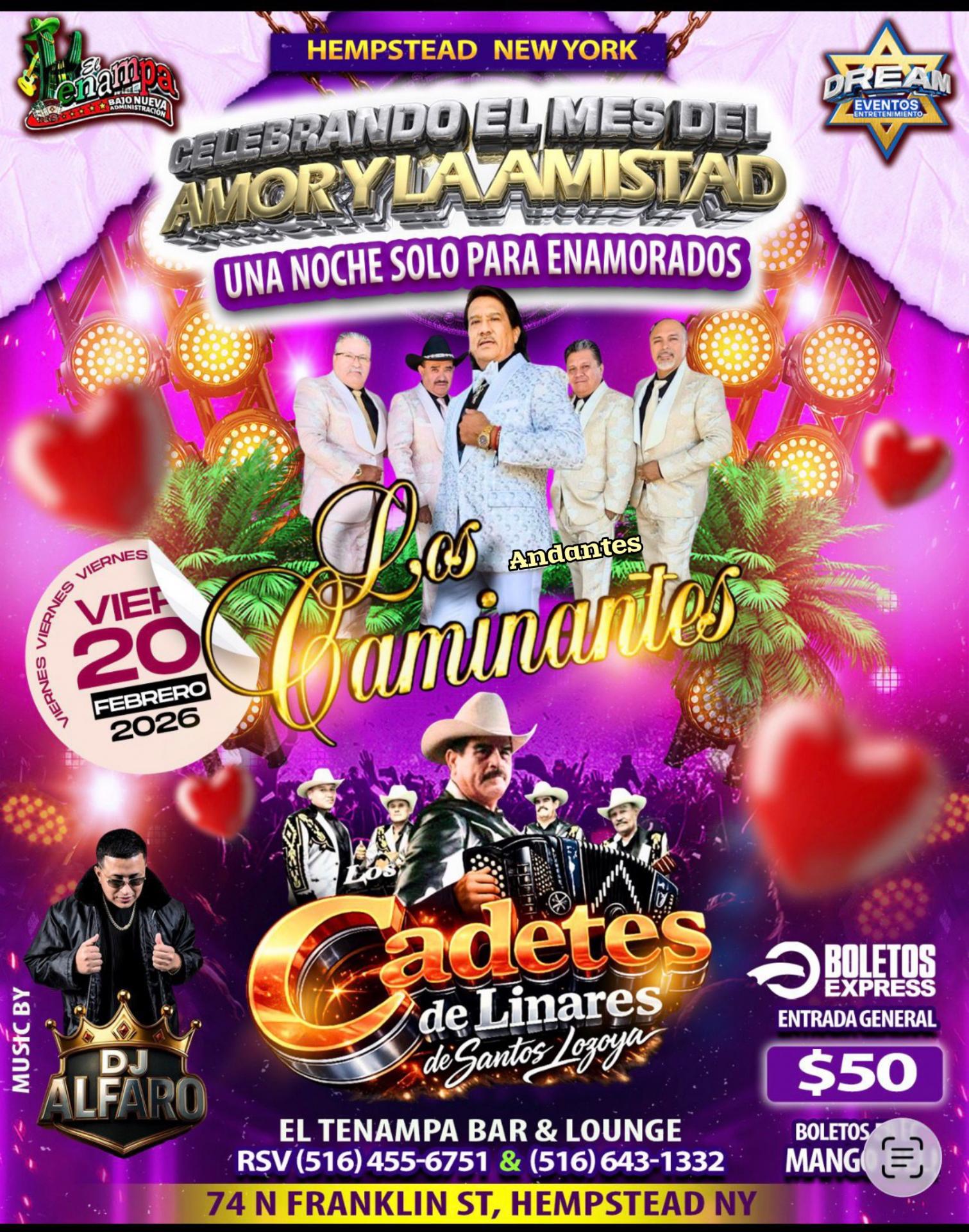 Los Caminantes vs Los cadetes de Linares / Viernes 20 Febrero Hempstead NY / Tenampa Bar