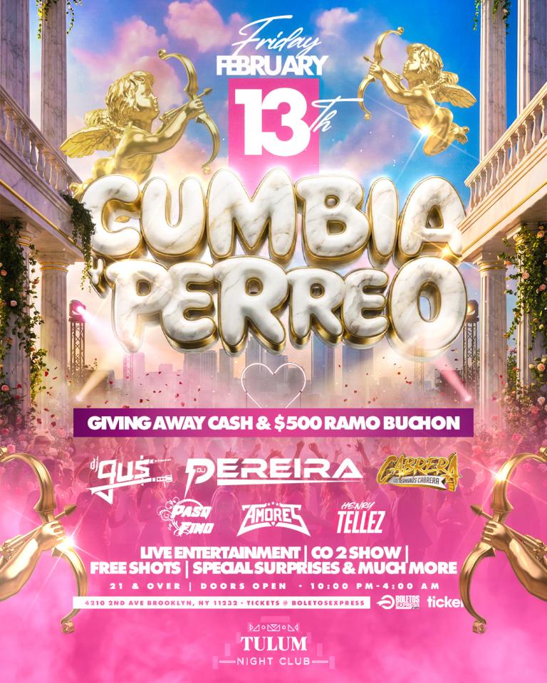 Buy tickets for Cumbia y Perreo Valentines Edition Cumbia y Perreo Valentines Edition