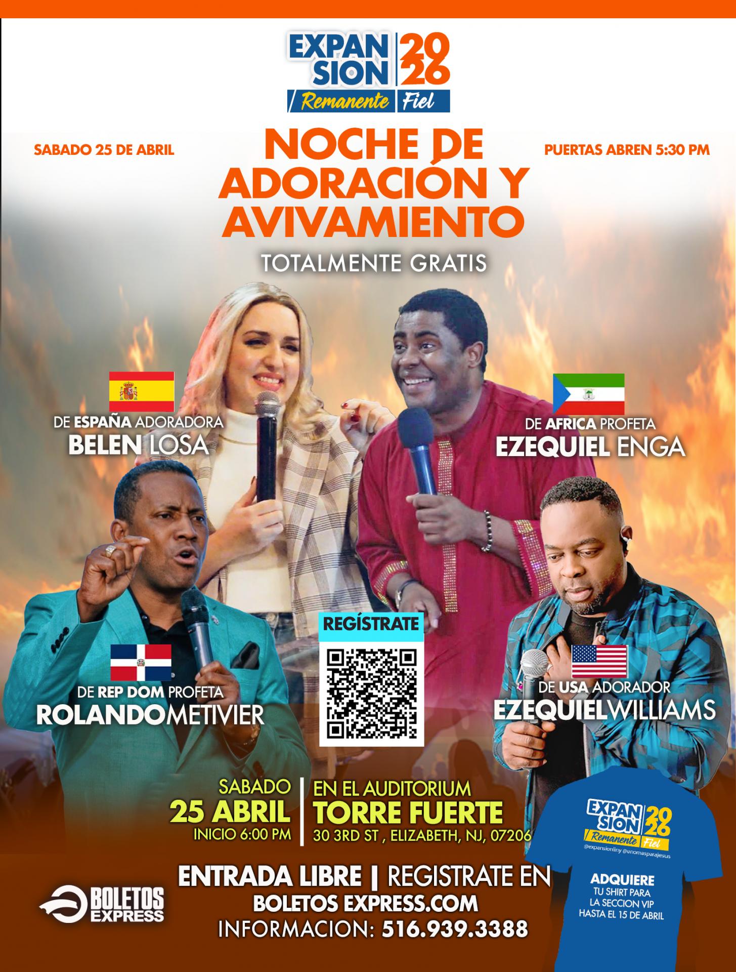 Buy tickets for Noche de Adoración y Avivamiento en Elizabeth Noche de Adoración y Avivamiento en Elizabeth