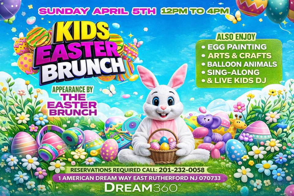 Buy tickets for Kids Easter Brunch at Dream360 – Easter Bunny, Painting, Family Fun & More Kids Easter Brunch at Dream360 – Easter Bunny, Painting, Family Fun & More