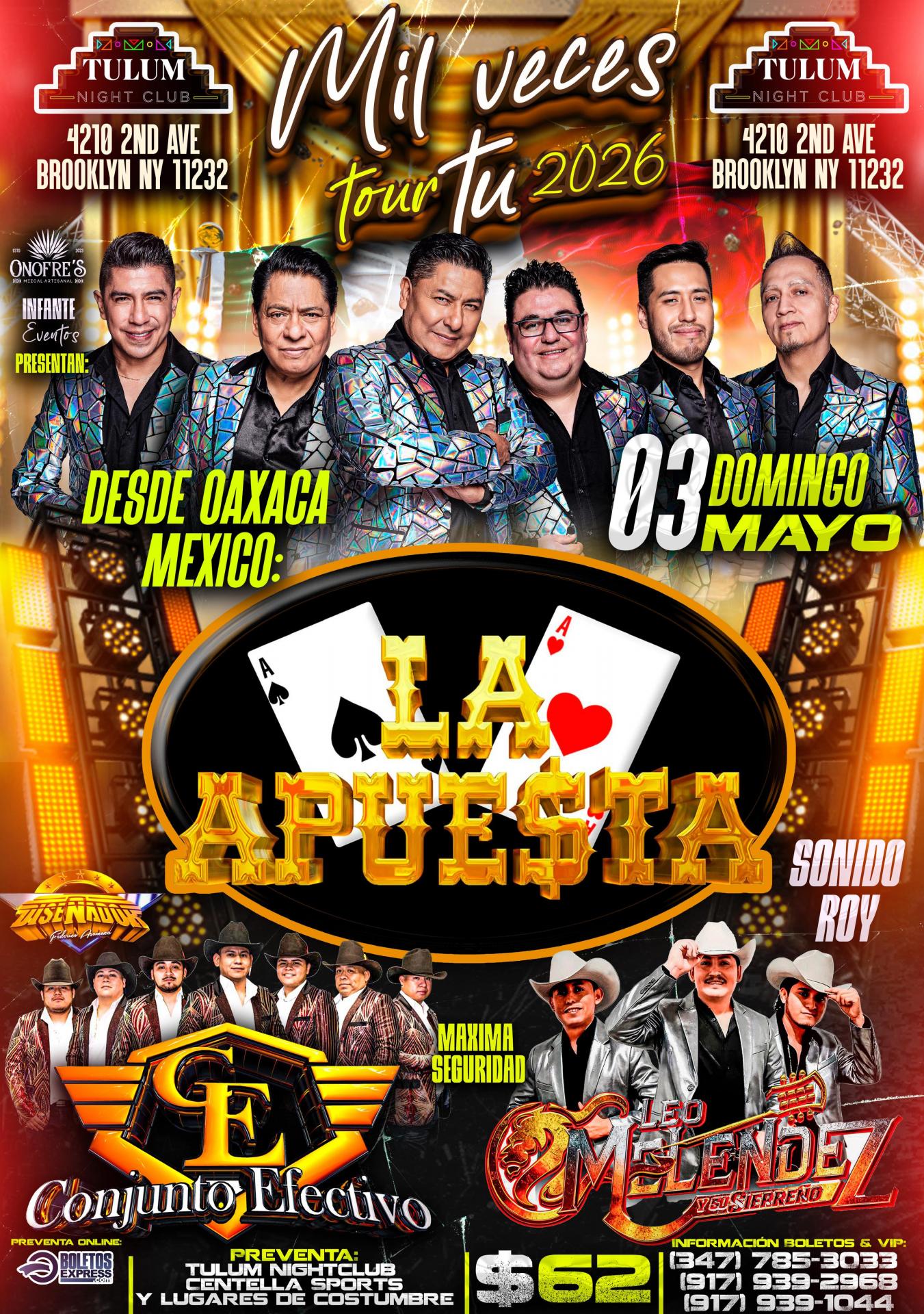 Buy tickets for LA APUESTA | CONJUNTO EFECTIVO & LEO MELENDEZ LA APUESTA | CONJUNTO EFECTIVO & LEO MELENDEZ