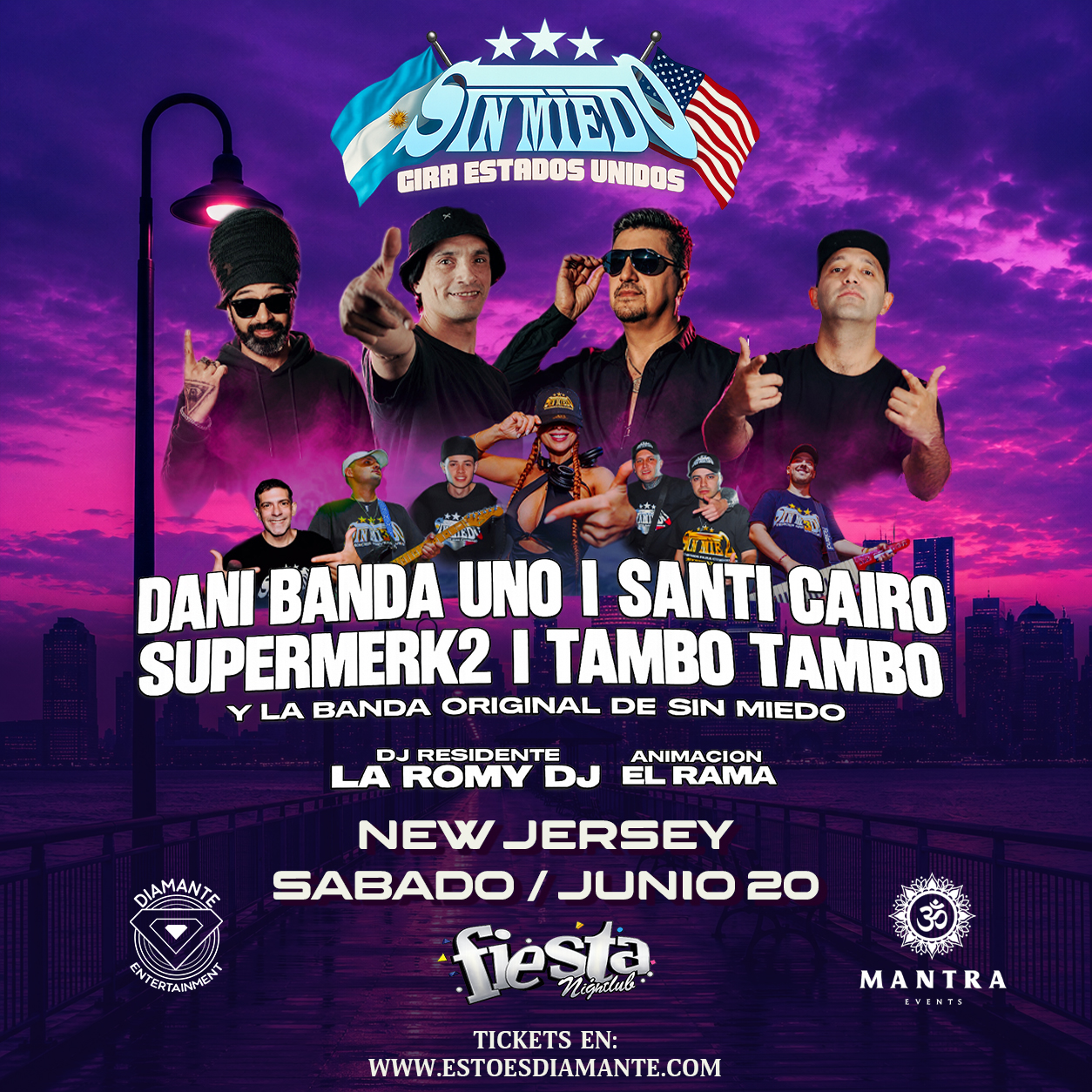 Buy tickets for DANI BANDA UNO, SANTI CAIRO, SUPERMERK2, TAMBO TAMBO, Y LA BANDA ORIGINAL DE SIN MIEDO DANI BANDA UNO, SANTI CAIRO, SUPERMERK2, TAMBO TAMBO, Y LA BANDA ORIGINAL DE SIN MIEDO