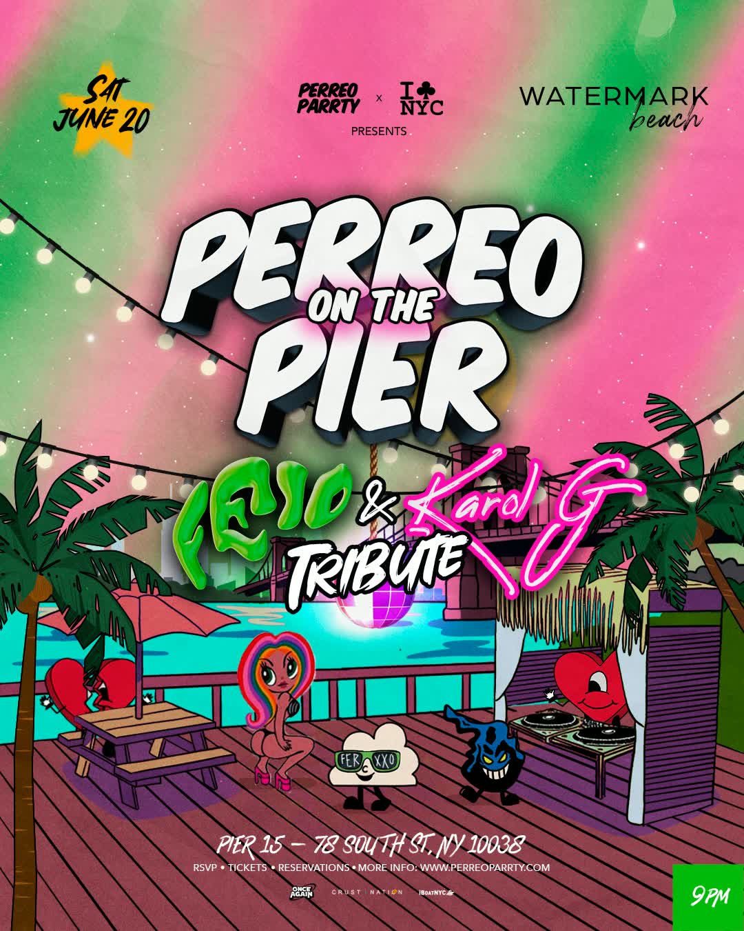 Buy tickets for FEID & KAROL G Reggaeton Tribute Party - Perreo on the Pier NYC @ Watermark FEID & KAROL G Reggaeton Tribute Party - Perreo on the Pier NYC @ Watermark