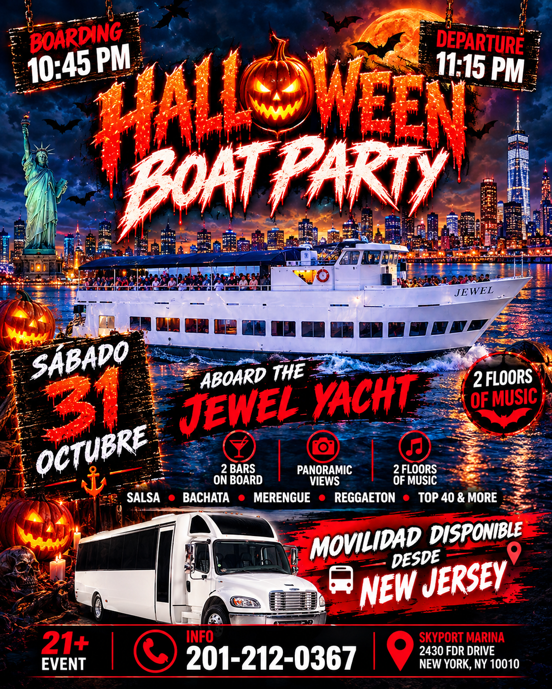 Buy tickets for 𝗛𝗮𝗹𝗹𝗼𝘄𝗲𝗻 𝗣𝗮𝗿𝘁𝘆 - 𝗘𝗻 𝗕𝗮𝗿𝗰𝗼 𝗡𝗬 𝗛𝗮𝗹𝗹𝗼𝘄𝗲𝗻 𝗣𝗮𝗿𝘁𝘆 - 𝗘𝗻 𝗕𝗮𝗿𝗰𝗼 𝗡𝗬