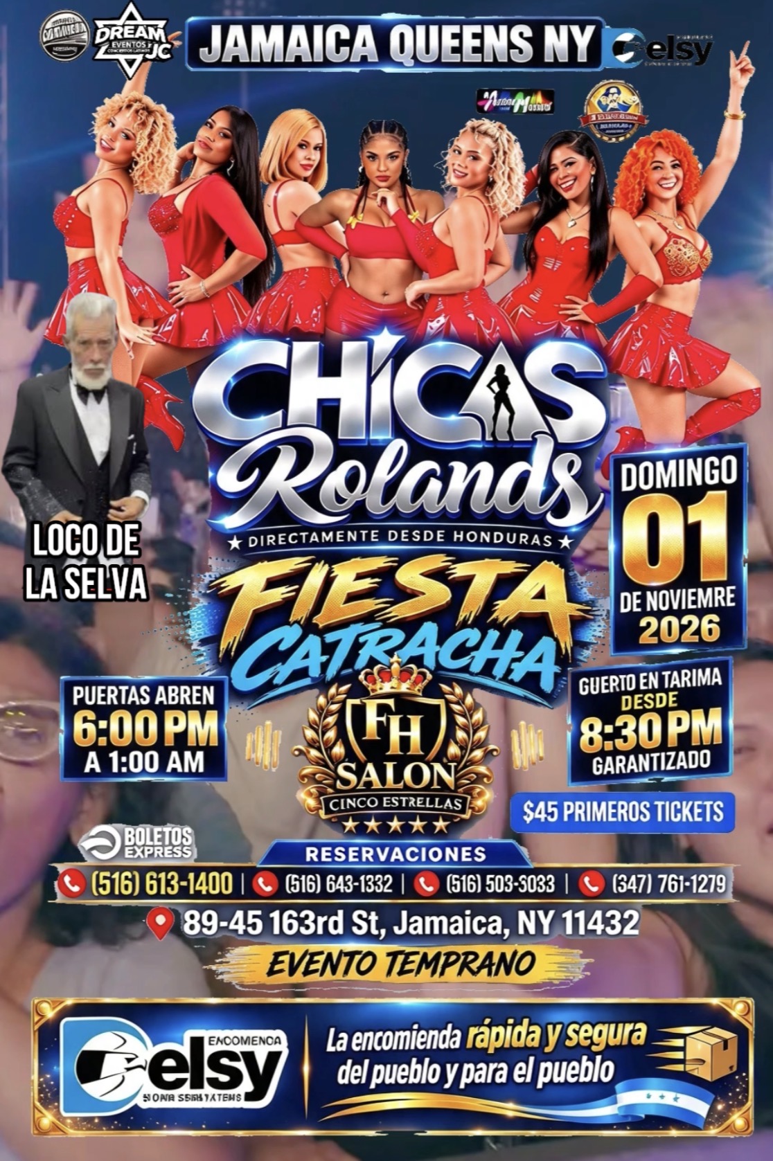 Buy tickets for Chicas Rolands / Dom 1 Nov / Loco de La selva / Jamaica, Queens NY Chicas Rolands / Dom 1 Nov / Loco de La selva / Jamaica, Queens NY