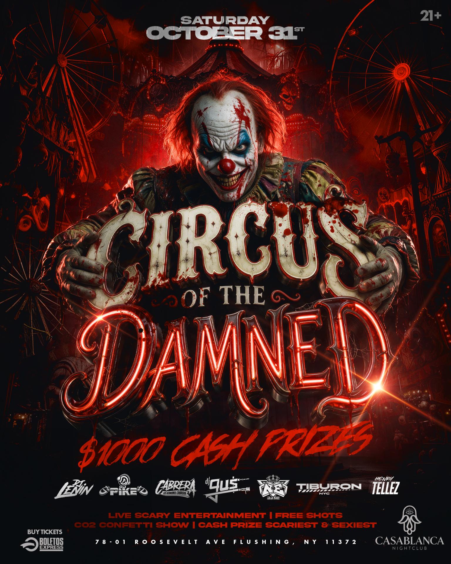 Buy tickets for HALLOWEEN CIRCUS OF THE DAMNED HALLOWEEN CIRCUS OF THE DAMNED